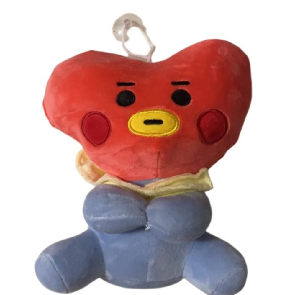 NWOT New BTS21 Line Friends Plushie "TATA" red‎ heart purple plushie doll…